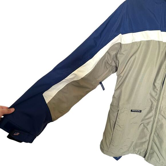 Sessions Men’s Vintage 90s Ski Jacket Beige Blue Size Large - Picture 3 of 10